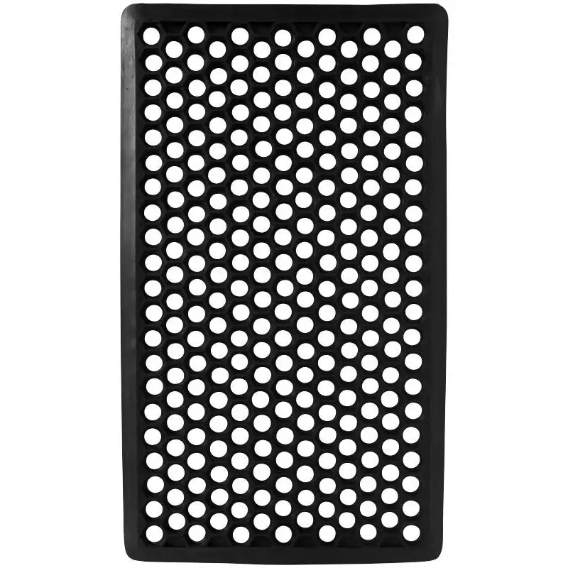 Rubber Honeycomb Mat Black 40x70cm