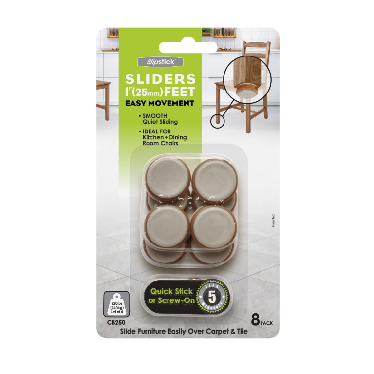 Slipstick CB250 25mm Foot Caramel Pkt 8
