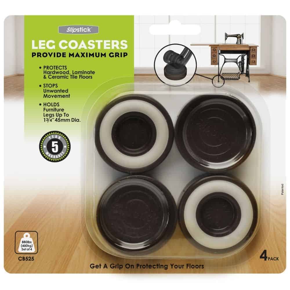 Slipstick CB525 Leg Coaster Chocolate Pkt 4