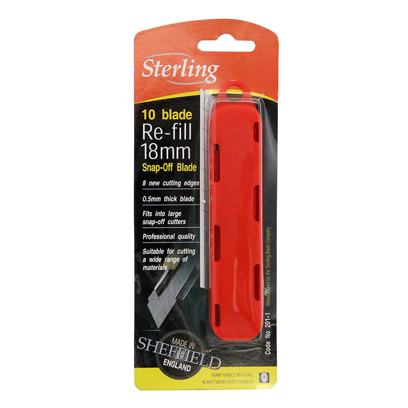 Cutter Large 18mm Snap Blades card 10